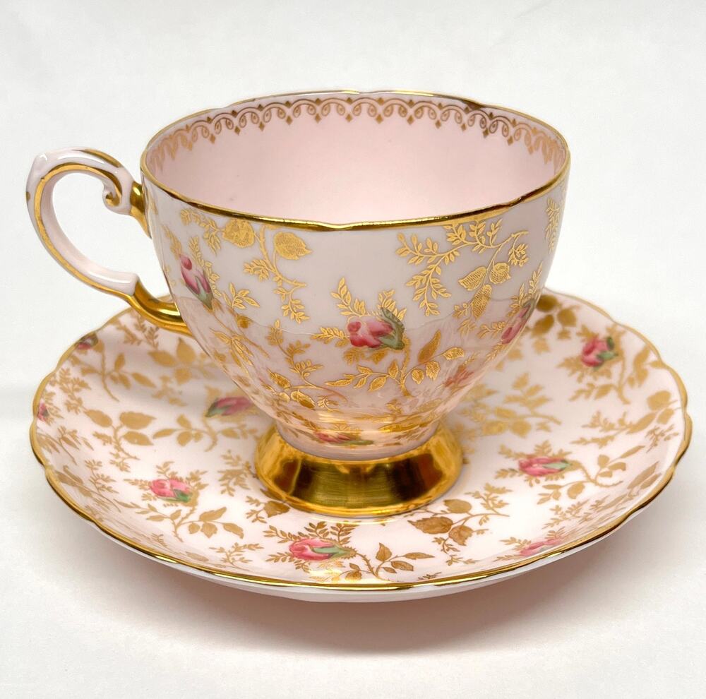 Tuscan Fine English Bone China Tea Cup and Saucer Set Du Barry Rose Floral